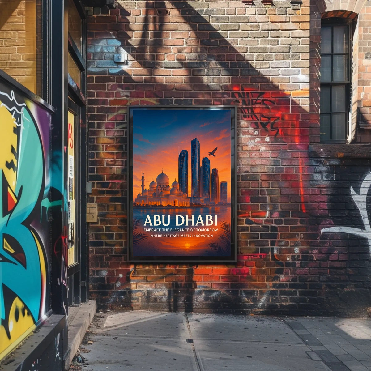 Abu Dhabi Elegance Heritage Meets Innovation Cityscape Poster
