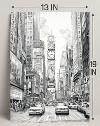 Urban Sketch Times Square Poster