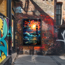 Lighthouse At Dusk Poster