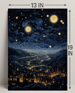 Starry Night Over The City Poster PosterGoat