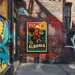 Travel Albania Vintage Poster Cultural Journey Awaits PosterGoat
