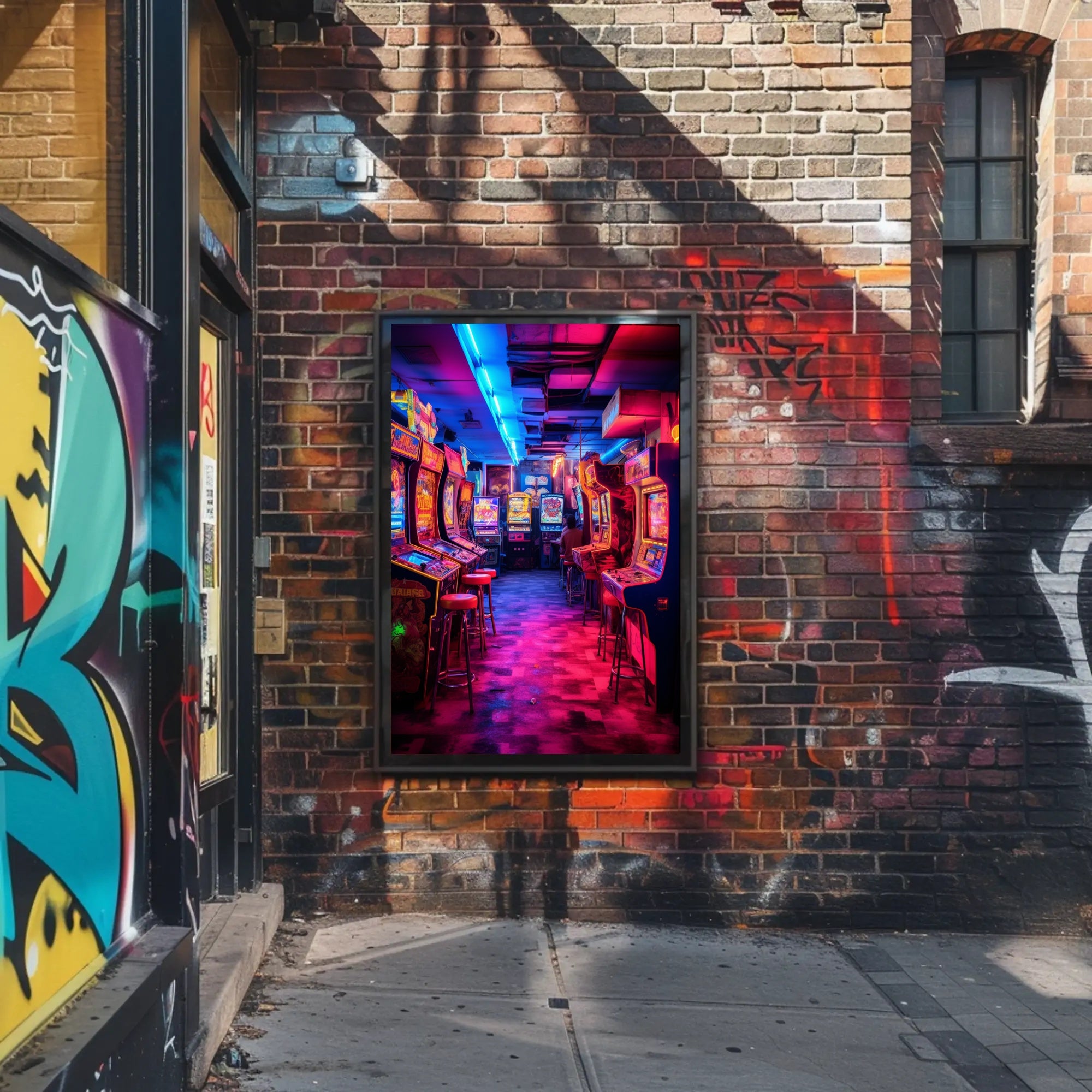 Neon Arcade Nostalgia Poster