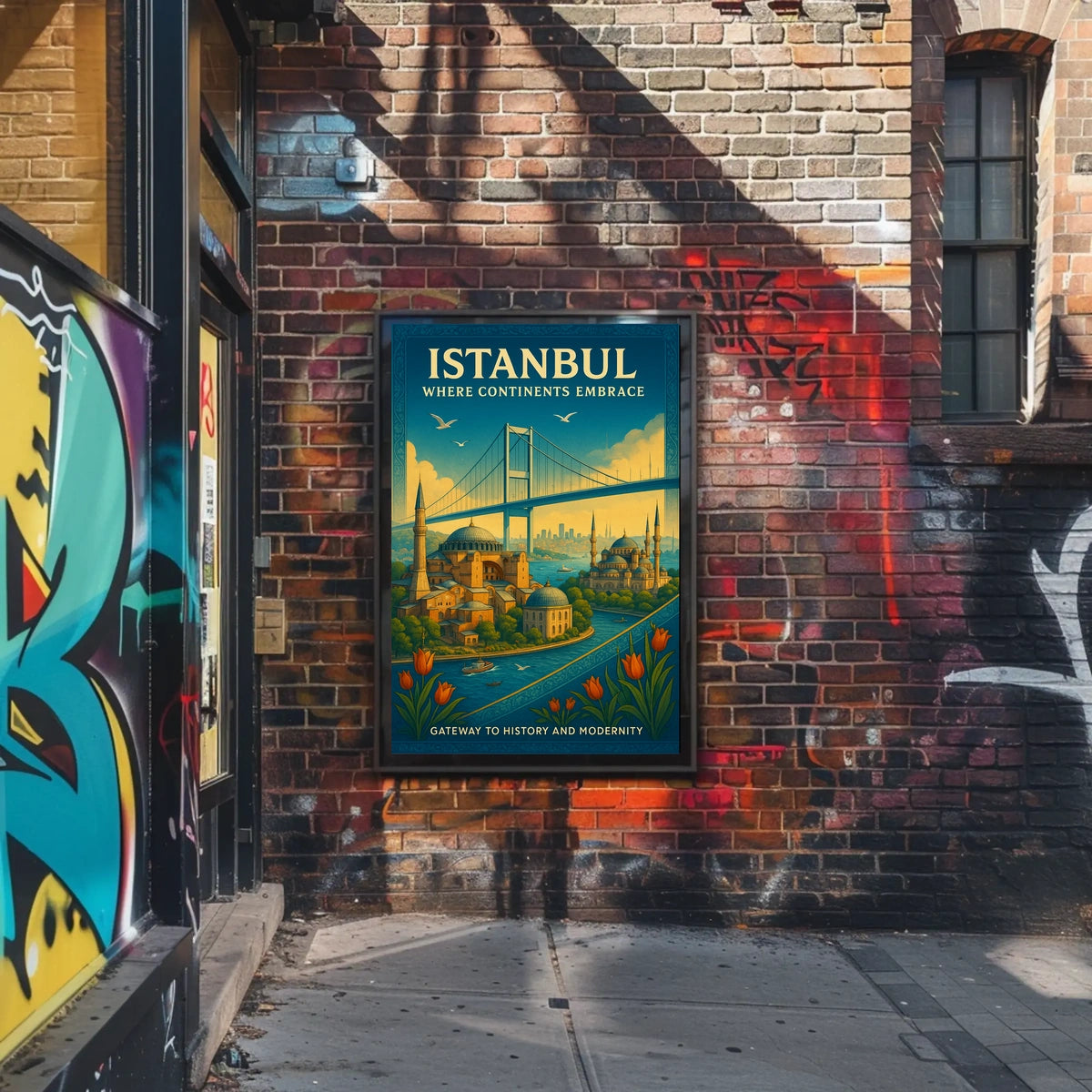 Istanbul Where Continents Embrace Poster