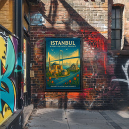 Istanbul Where Continents Embrace Poster