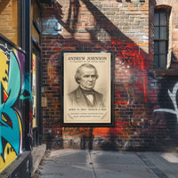 Andrew Johnson 17th President Sketch Poster Art Print for Home Decor PosterGoat
