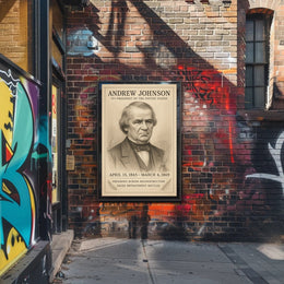 Andrew Johnson 17th President Sketch Poster Art Print for Home Decor PosterGoat