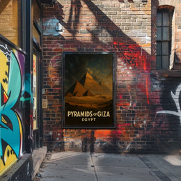 Giza Pyramids Egypt Travel Photorealism Heritage Architecture Iconic Monuments Majestic Desert Sky Poster