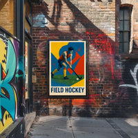 Dynamic Field Hockey Sports Art Poster