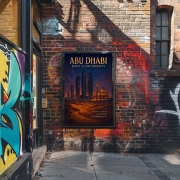 Abu Dhabi Skyline Fusion Urban or Cityscape Poster