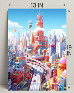 Futuristic Cityscape Poster