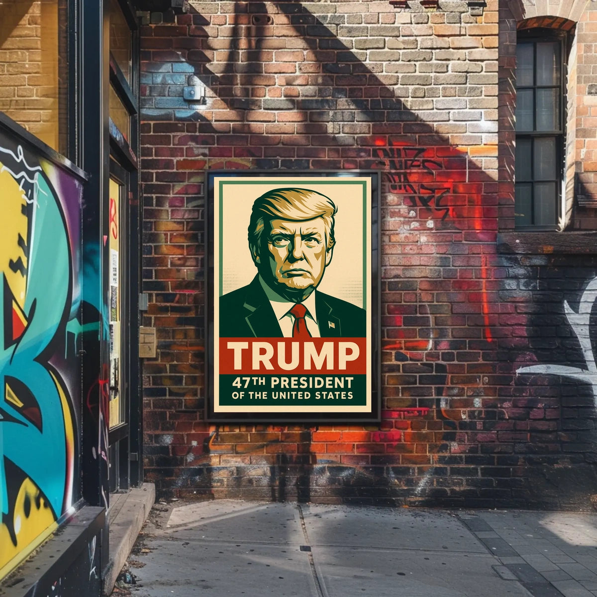 Trump 47th President Patriotic Pop Art Poster