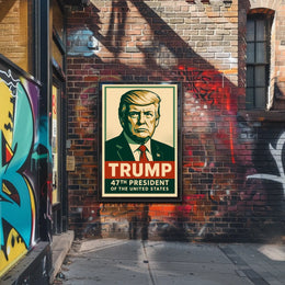 Trump 47th President Patriotic Pop Art Poster