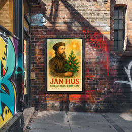 Historical Figure in Christmas Attire - Cultural or Heritage Poster