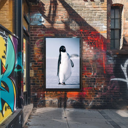 Curious Penguin Portrait Poster