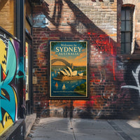 Sydney Vintage Travel Poster Wall Art Print