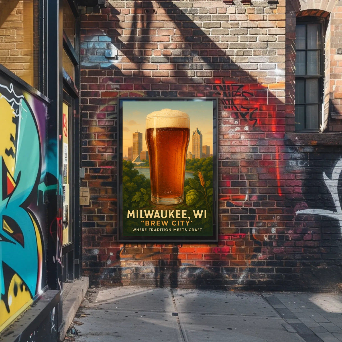 Milwaukee, WI Brew City Poster
