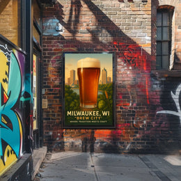 Milwaukee, WI Brew City Poster