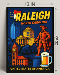 Raleigh, North Carolina Poster PosterGoat