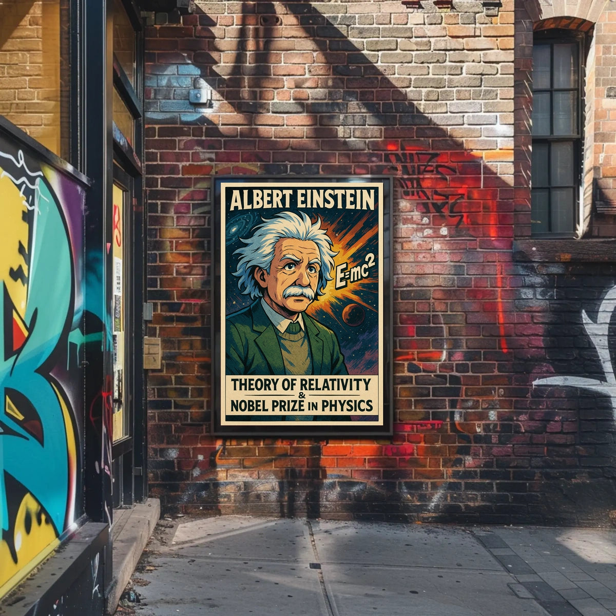 Einstein Relativity Abstract Wanderlust Poster