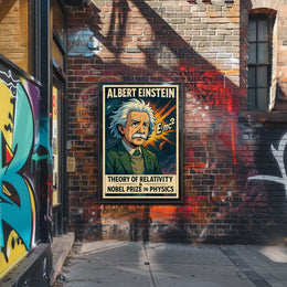 Einstein Relativity Abstract Wanderlust Poster