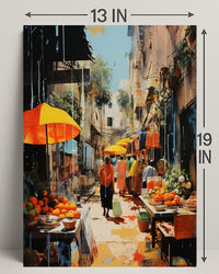 Vibrant Market Street Poster