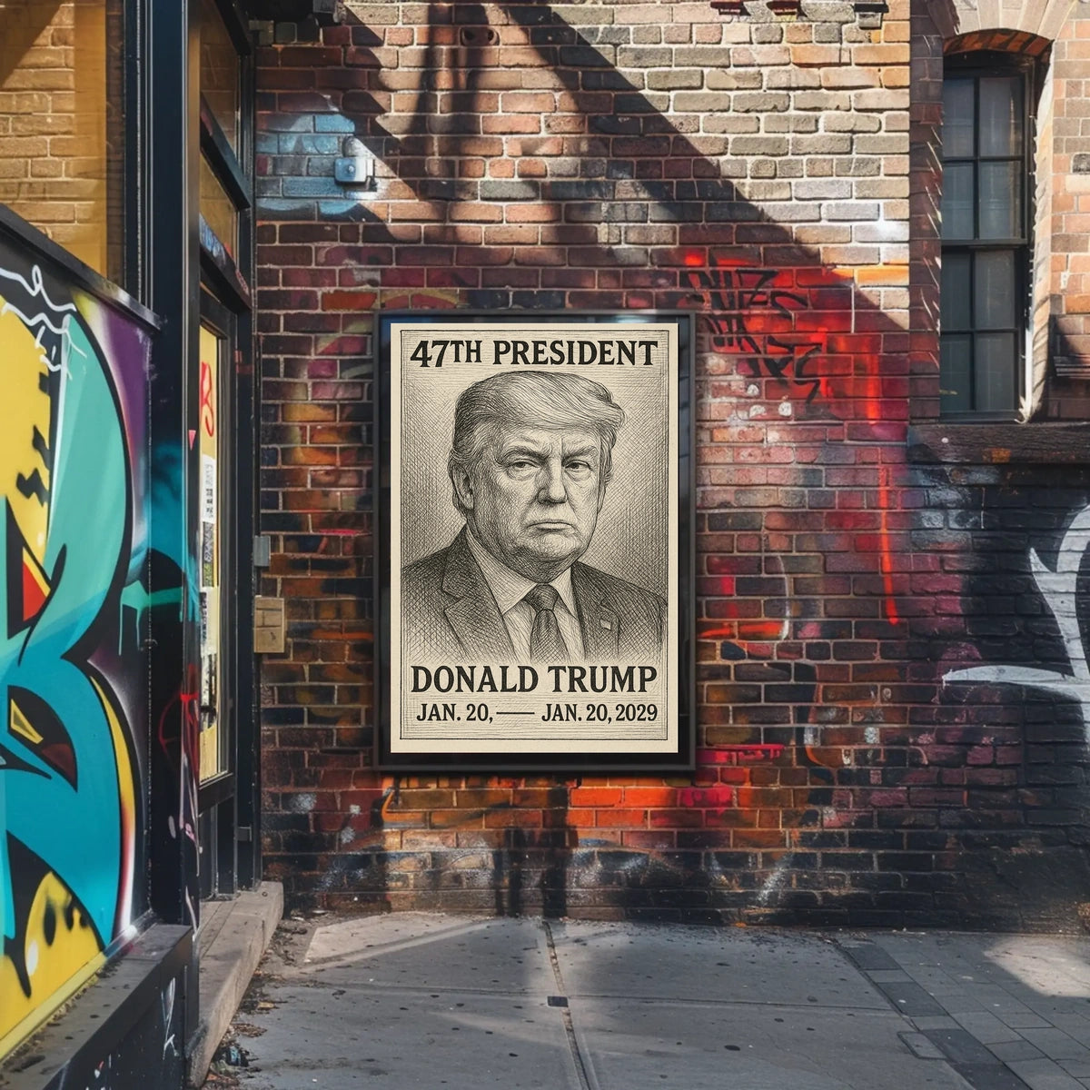 Donald Trump Enduring Leadership Engraved Portrait Poster
