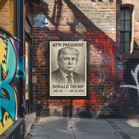Donald Trump Enduring Leadership Engraved Portrait Poster