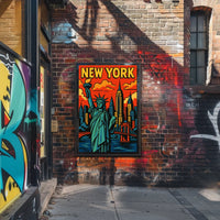 New York City Iconic Landmarks Poster