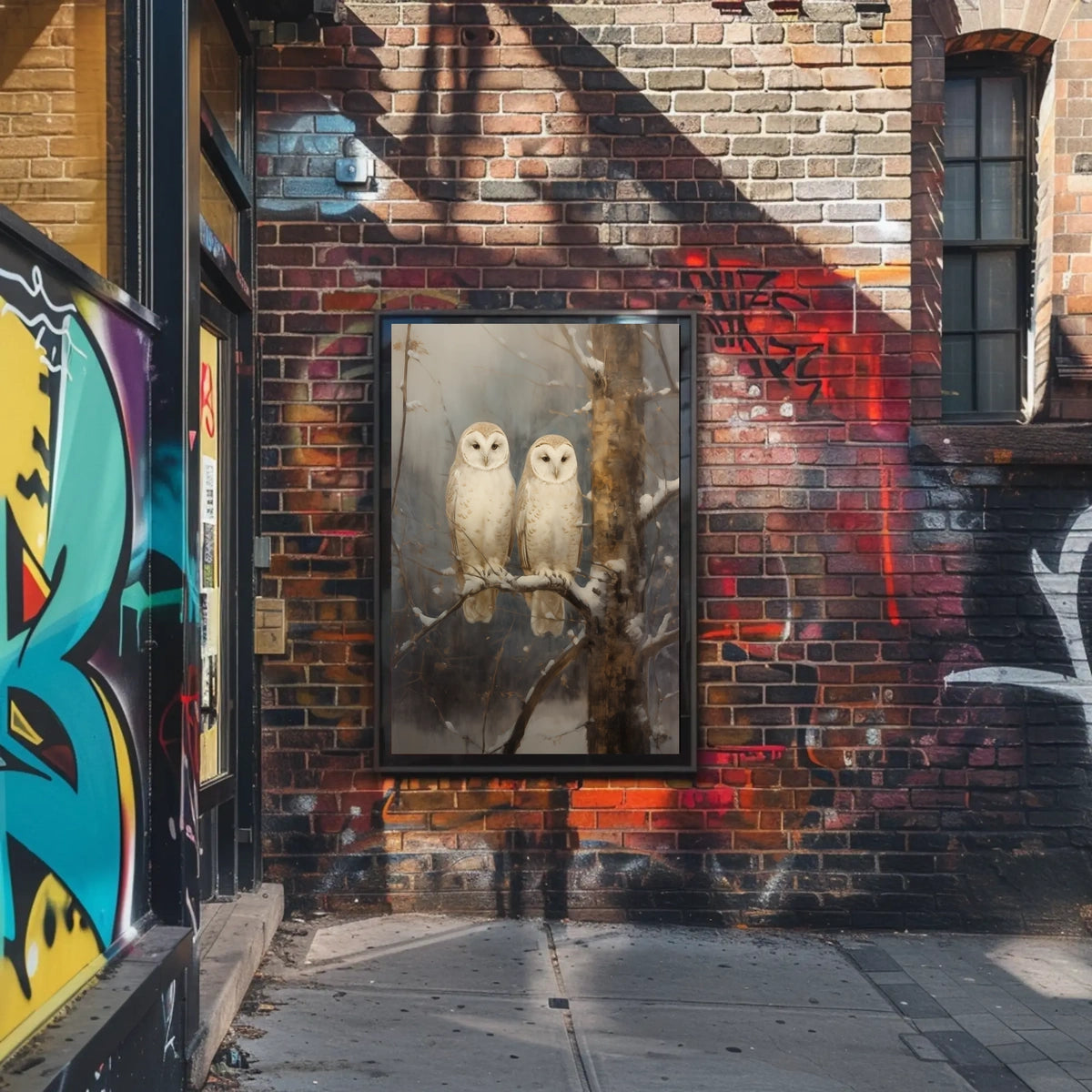 Winter Owls Poster