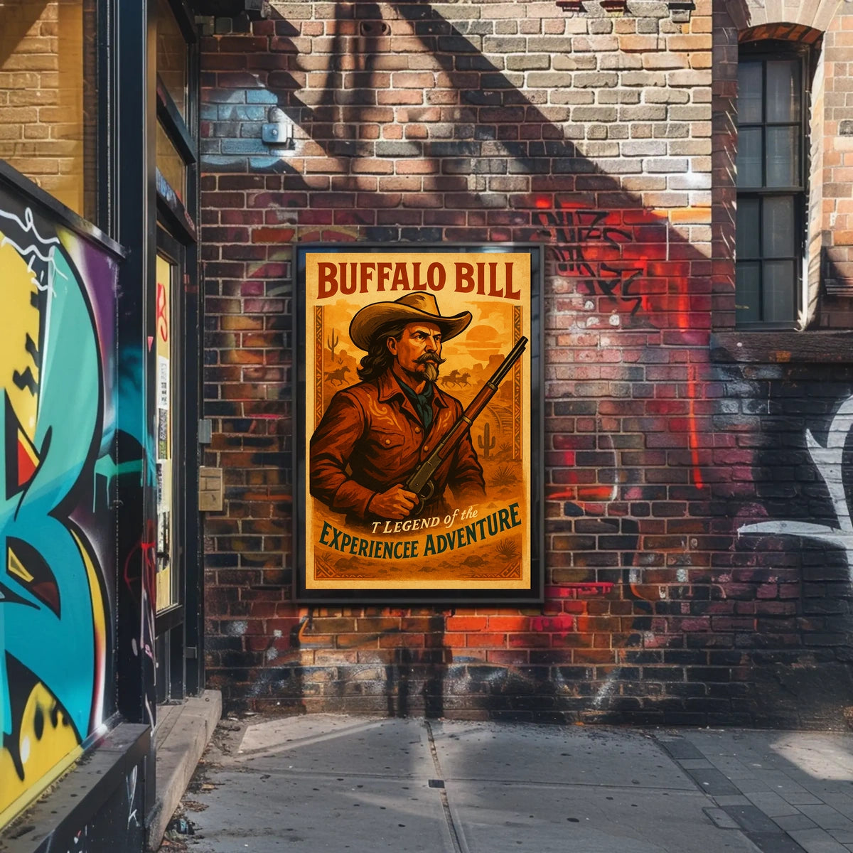 Buffalo Bill Legend Of Adventure Poster Vintage Wall Art