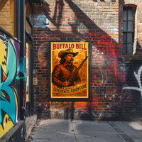 Buffalo Bill Legend Of Adventure Poster Vintage Wall Art