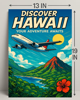 Discover Hawaii Travel Poster Art Print PosterGoat