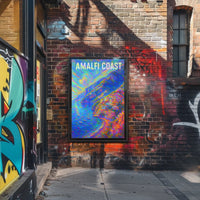 Amalfi Coast Vibrant Impression Poster For Home Decor