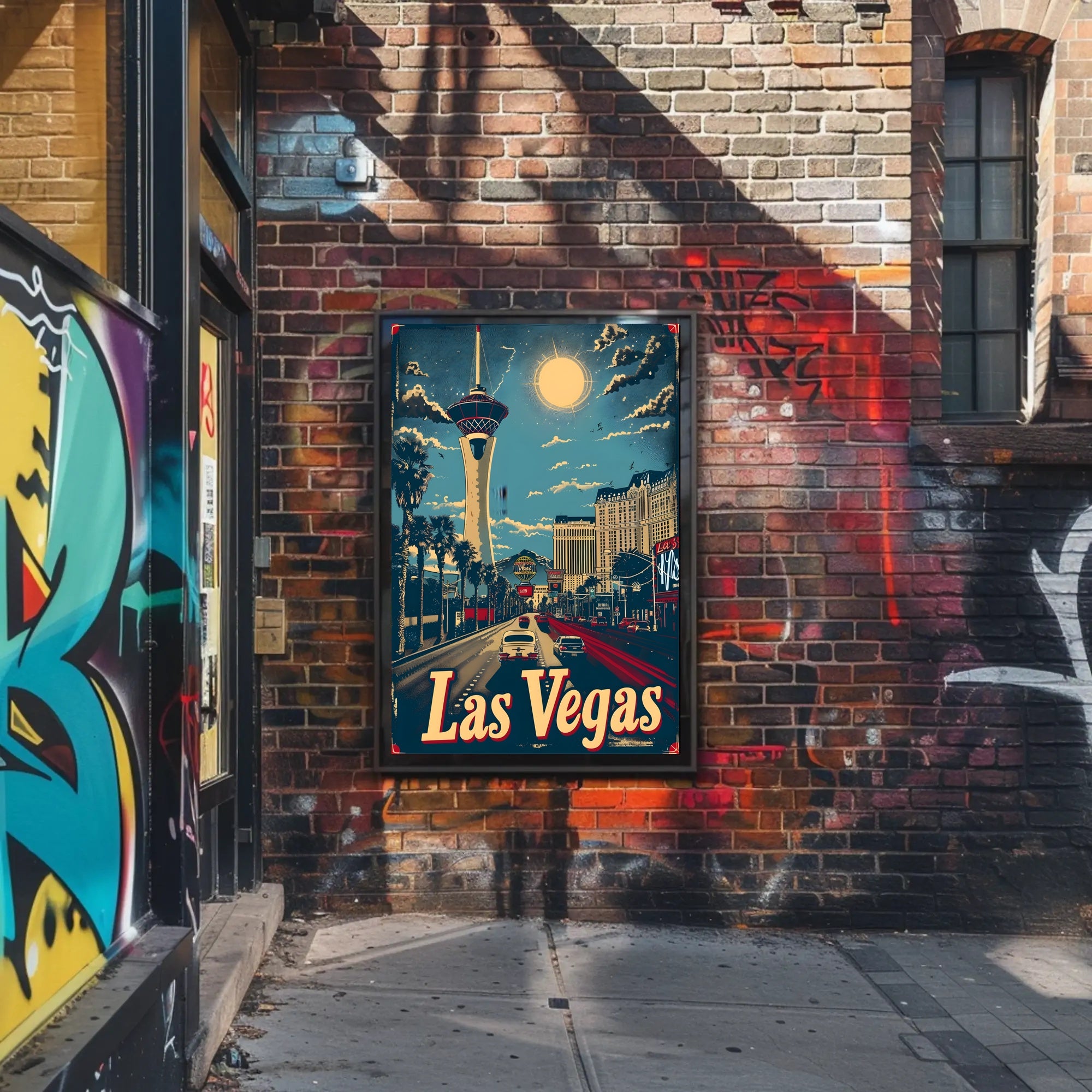 Vintage Las Vegas Skyline Urban or Cityscape Poster
