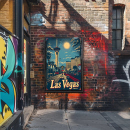 Vintage Las Vegas Skyline Urban or Cityscape Poster