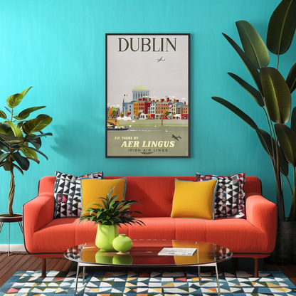 Vintage Poster - Dublin City by Aer Lingus