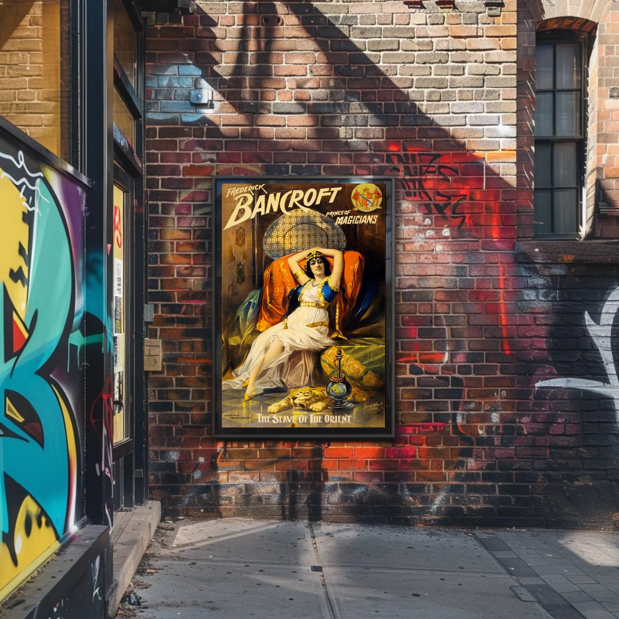 Vintage Theatrical Poster with Exotic Oriental Mystique