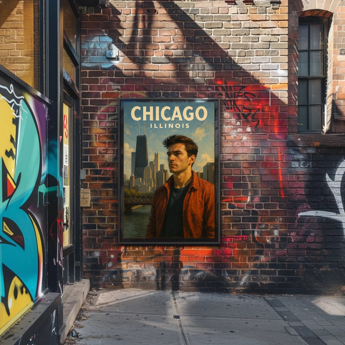 Chicago Skyline Portrait Poster