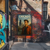 Chicago Skyline Portrait Poster