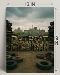 Detroit Michigan Industrial Legacy Poster Art PosterGoat