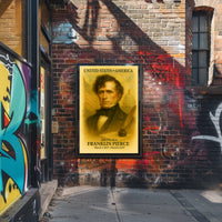 Franklin Pierce 14th President of the United States Vintage Watercolor Poster