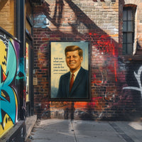Vintage JFK Poster: Patriotic Inspiration and Civic Duty