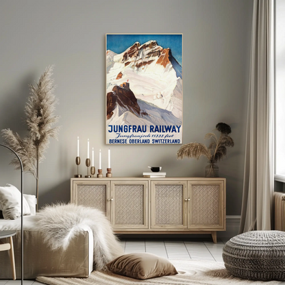 Jungfrau Railway - Switzerland Vintage Travel Poster