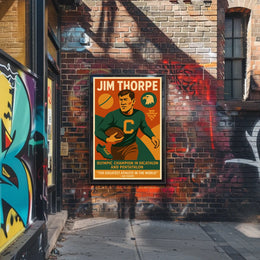 Celebrating Jim Thorpe Greatest Athlete Poster