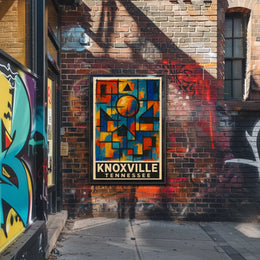 Vibrant Knoxville Geometric Abstract Art Poster Print