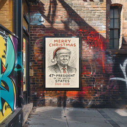 47th President Christmas Greeting Poster
