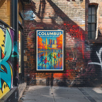 Columbus Reflections On The Scioto Poster