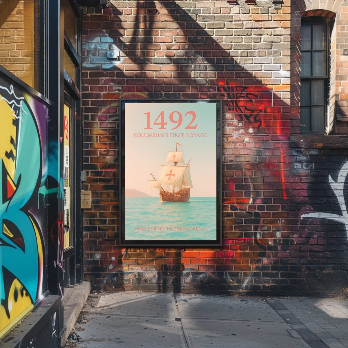 1492 Columbuss First Voyage Poster