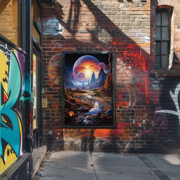 Cosmic Landscape Fantasy Poster PosterGoat