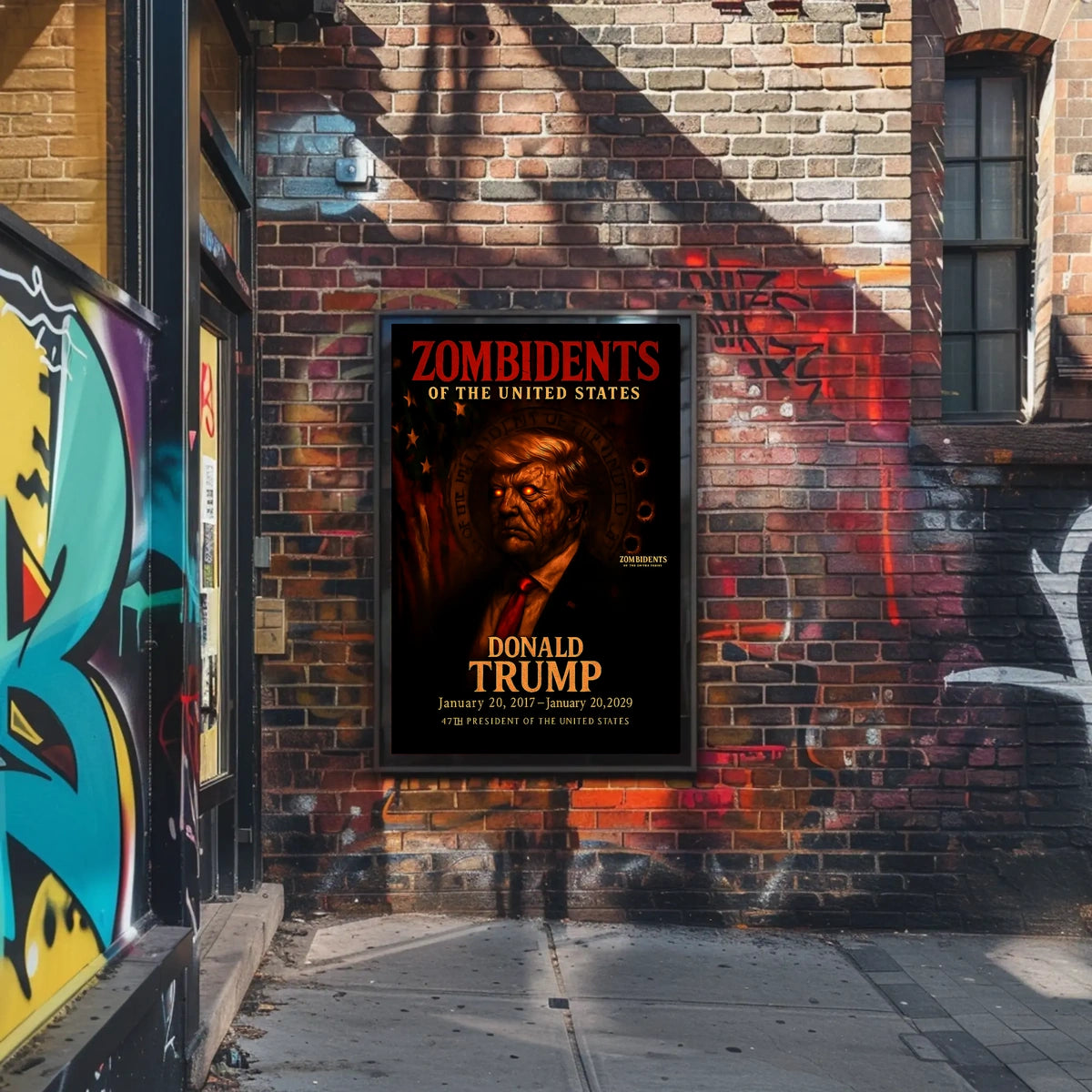 Donald Trump 47th President of the United States Zombidents Poster Series